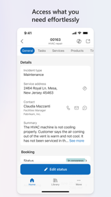 Dynamics 365 Field Service screenshot