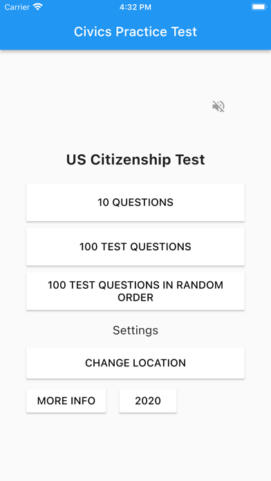 Screenshot #1 pour U.S. Citizenship Test Audio