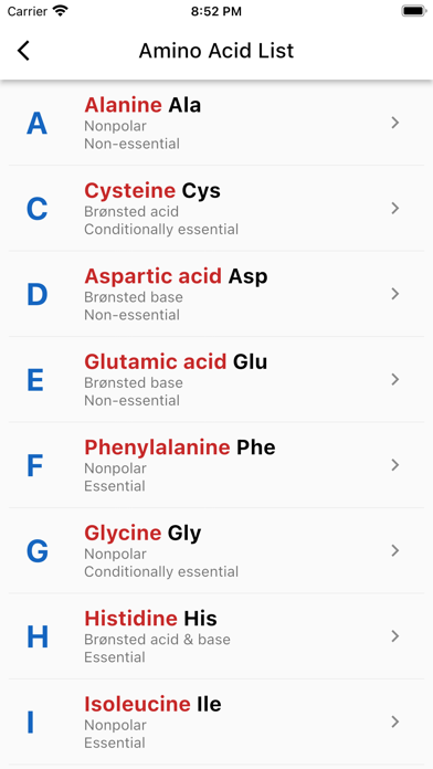 Amino Acids OTG Screenshot