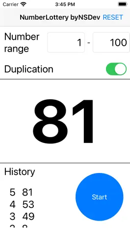 Game screenshot NumberLottery apk