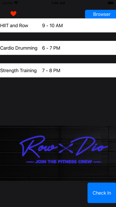 ROW DIO Fitness + Screenshot