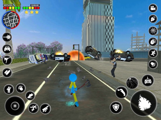 Stickman Rope Hero Spider Game iPad screenshot 4 - Games app