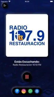 radio restauracion 107.9 fm iphone screenshot 2