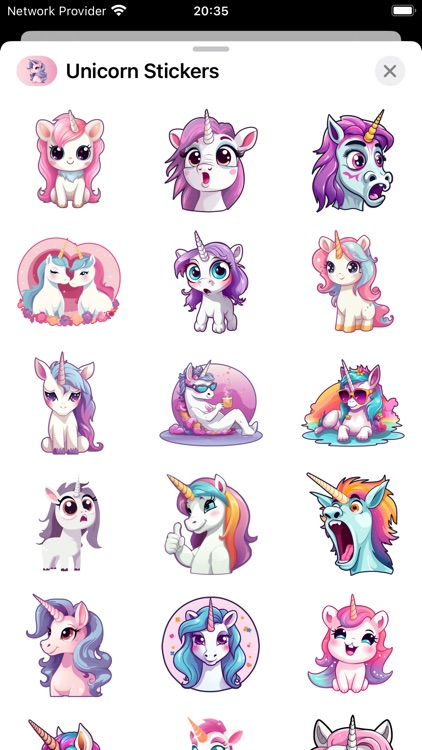 Unicorns Sticker Set