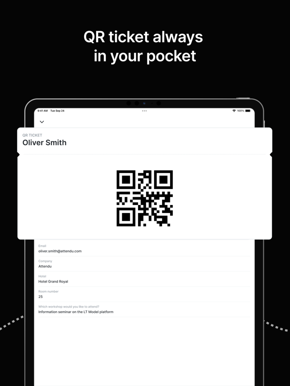 My Events by Attendu iPad screenshot 2 - Utilities app