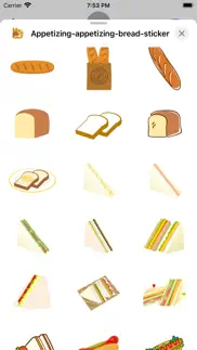 appetizing bread stickers iphone screenshot 1