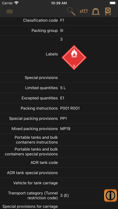 ADR Tool 2023 Dangerous Goods Screenshot