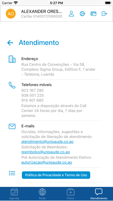 Beneficiarios Unisaude Screenshot