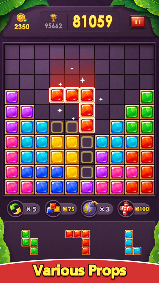 #2. Gem Block Puzzle: Brain Game (iOS) By: Colorful Days