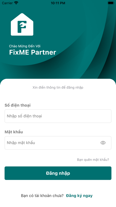 FixME Partner Screenshot