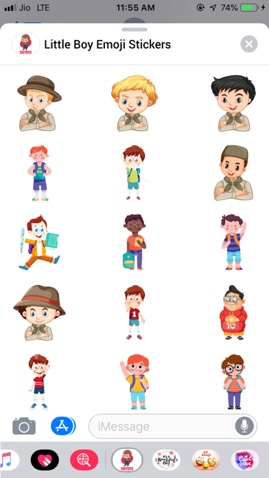 Screenshot #3 pour Little Boy Emojis