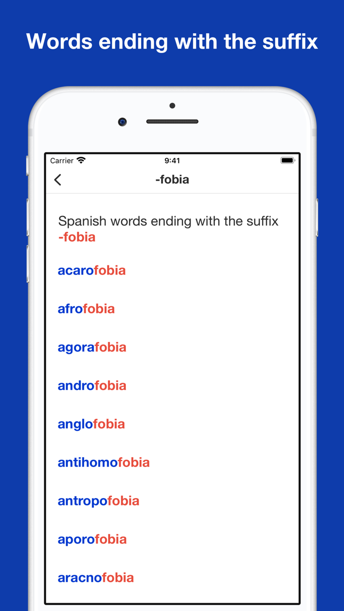 Spanish Word Parts