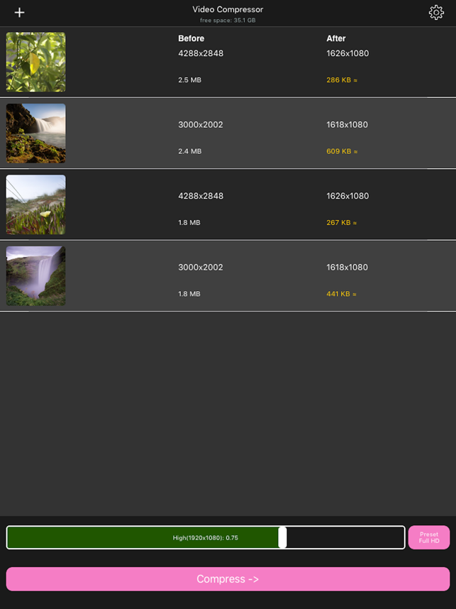 ‎Video Compressor Gold Screenshot