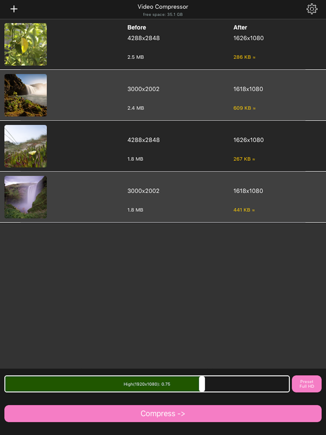 Video Compressor Gold Screenshot