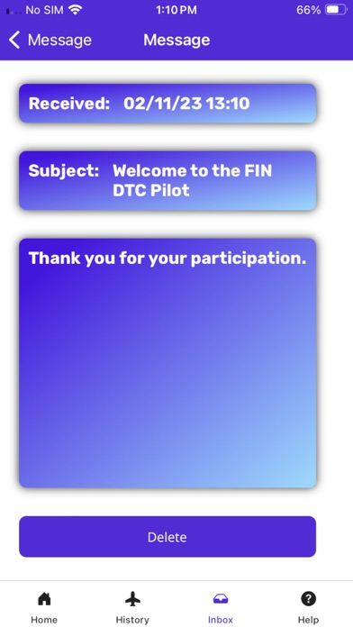 FIN DTC Pilot Screenshot
