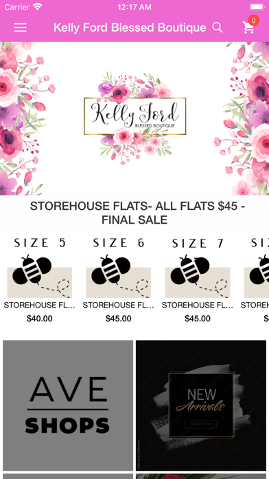Kelly Ford Blessed Boutique Screenshot