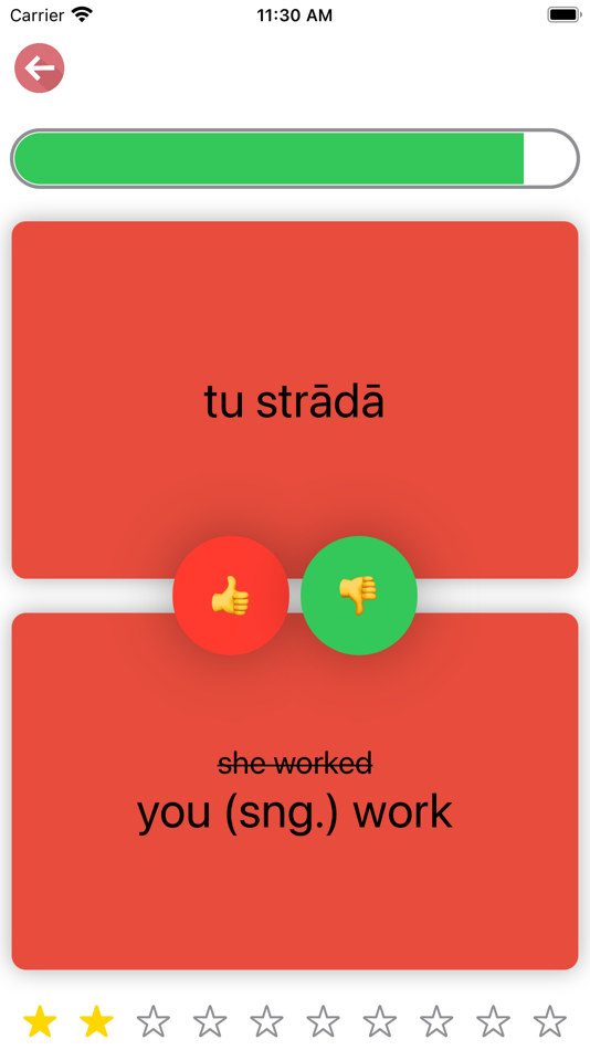 #7. Latvian Verb Blitz (iOS) 由: RusMate.co.uk