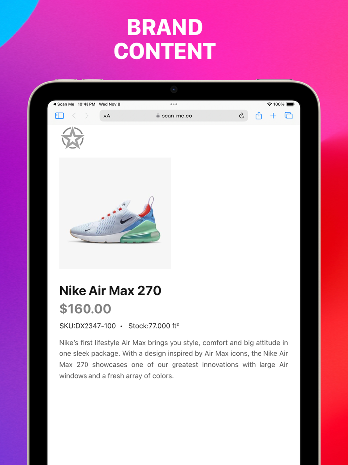Scan Me - Product WebLink QR