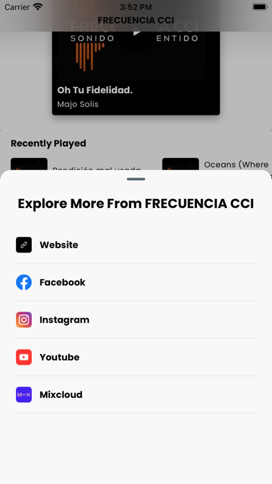 FRECUENCIA CCI CR Screenshot