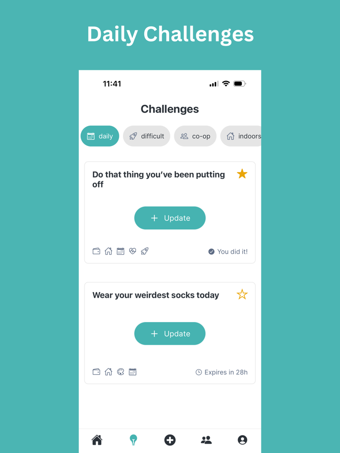 Sochally Daily Challenges