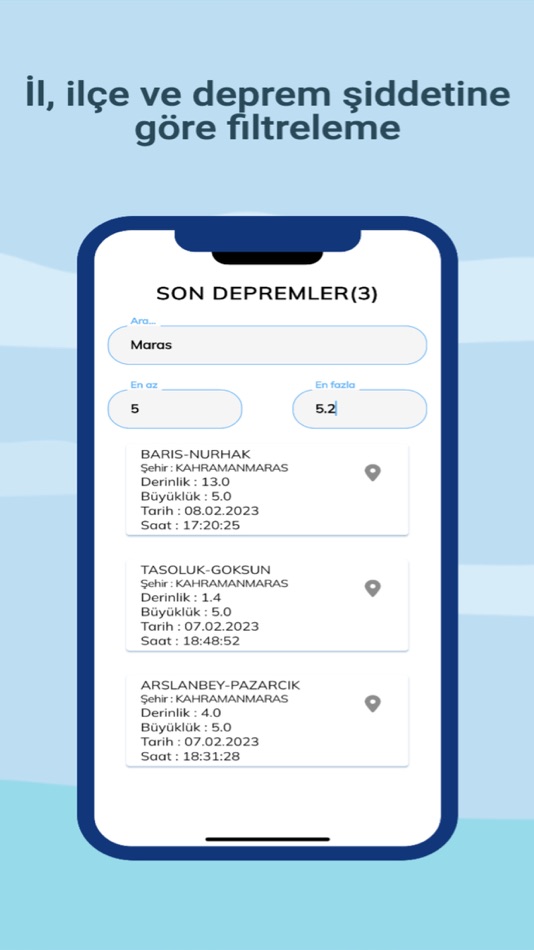 #2. Deprem Nerede (iOS) By: KAPO YAZILIM TICARET LIMITED SIRKETI