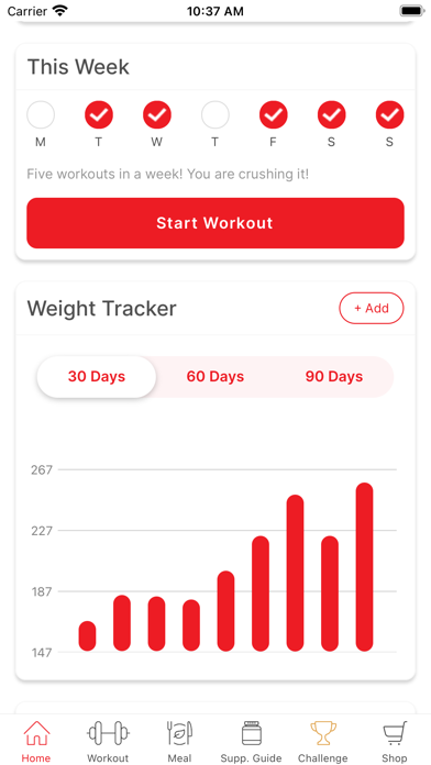 1UP Fitness Screenshot