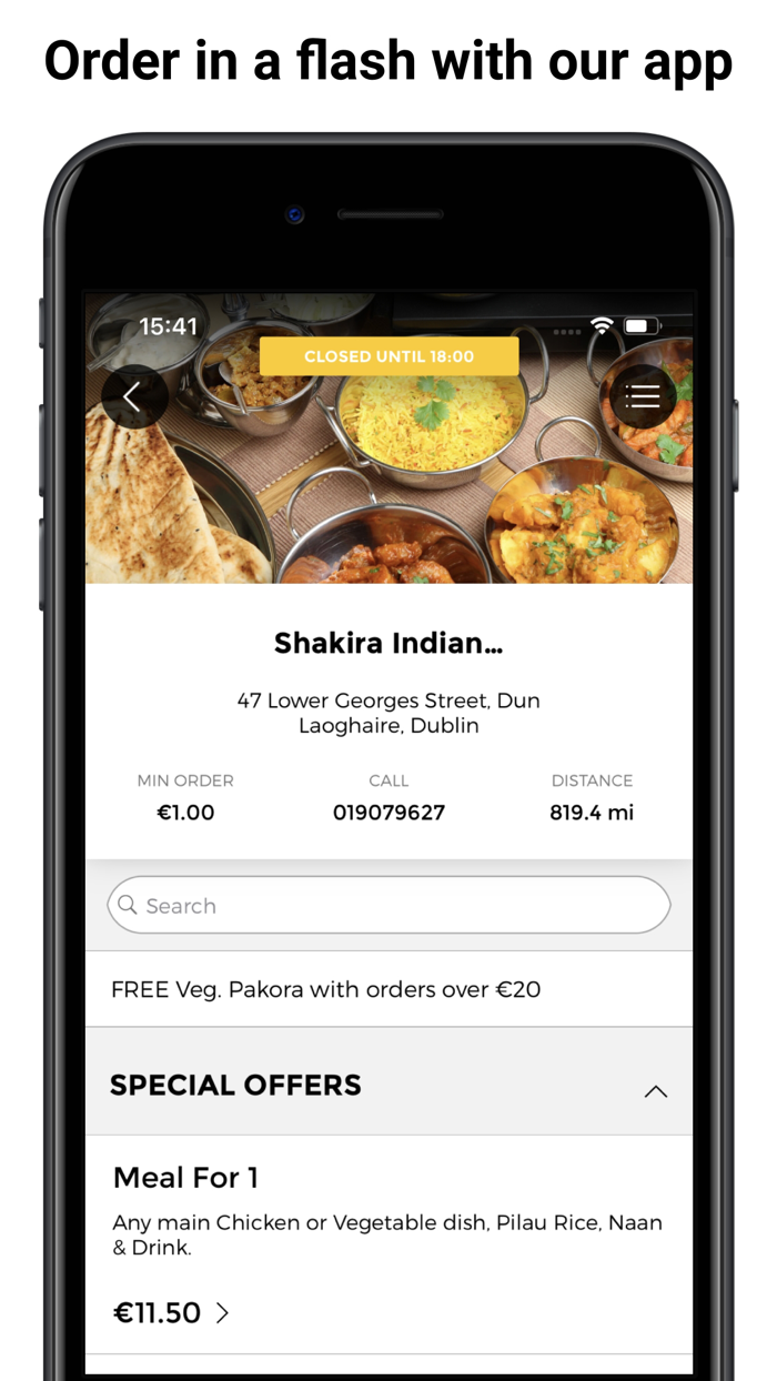 Shakira Indian Cuisine App