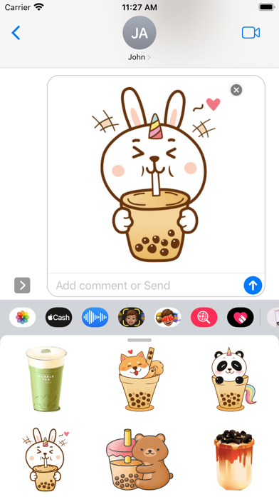 Boba Bubble Tea Stickers Screenshot
