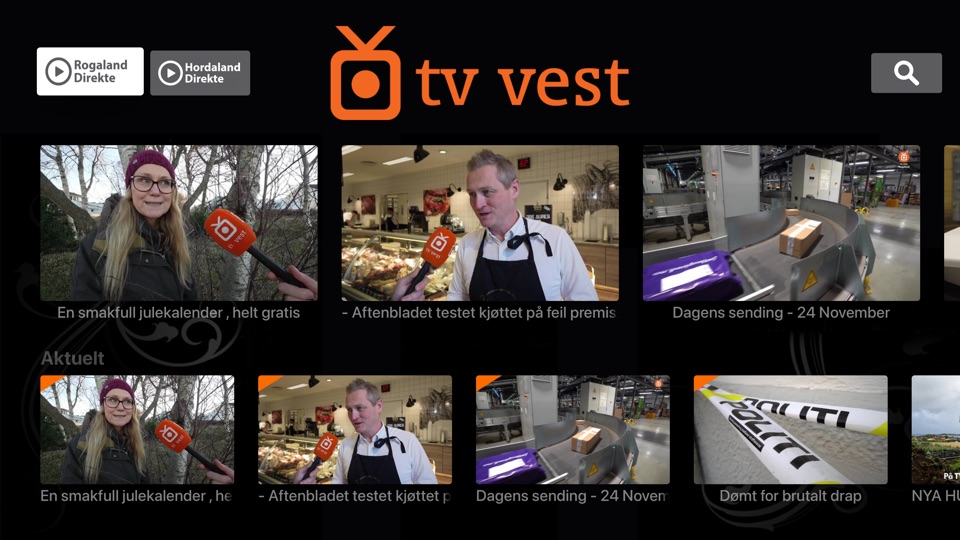 Screenshot #1 for TV Vest - Alt innhold