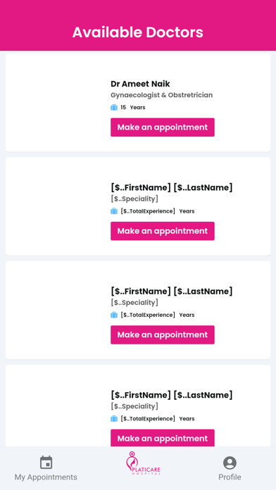 Platicare Hospital Screenshot