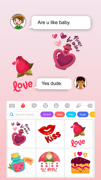 Animated Love Stickers! Screenshot