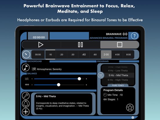 BrainWave: 37 Binaural Series™ iPad app afbeelding 4