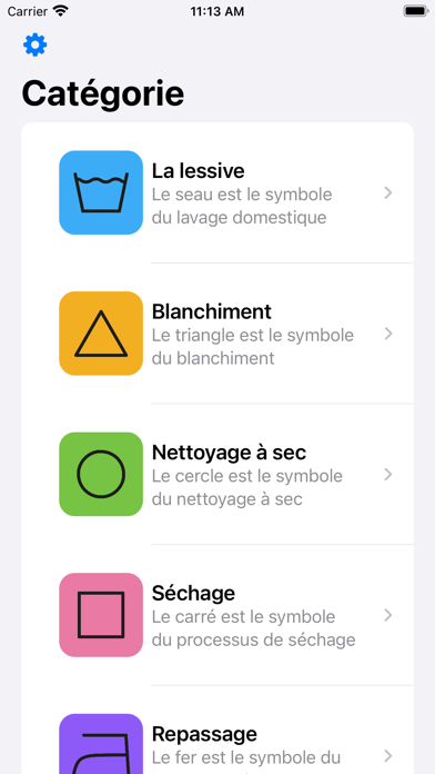 Screenshot #1 pour Laver - Symboles de lessive