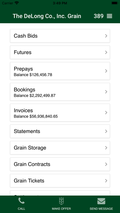 The DeLong Co., Inc. Grain Screenshot