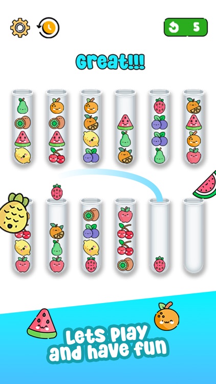 Watermelon Sort Fruits Puzzle screenshot-5