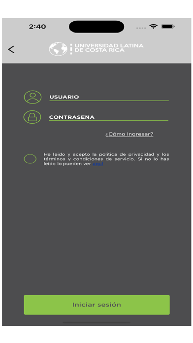 Universidad Latina Screenshot