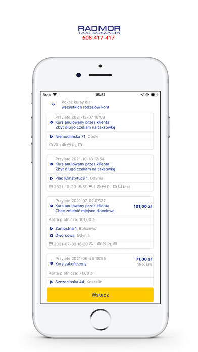 Radmor Taxi Koszalin Screenshot