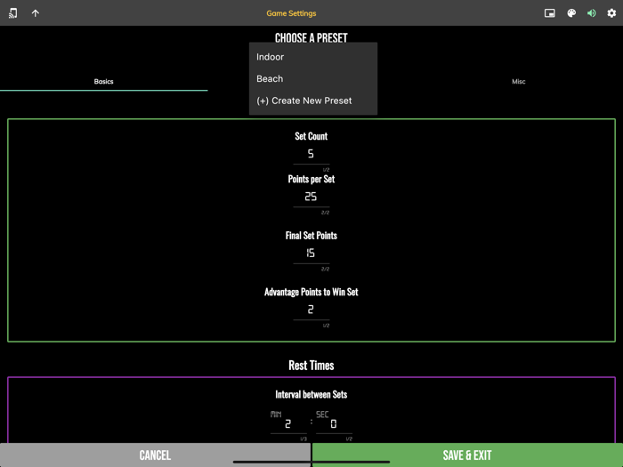 BT Volleyball Scoreboard