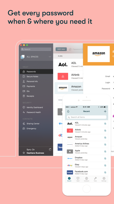 Dashlane Password Manager Screenshot