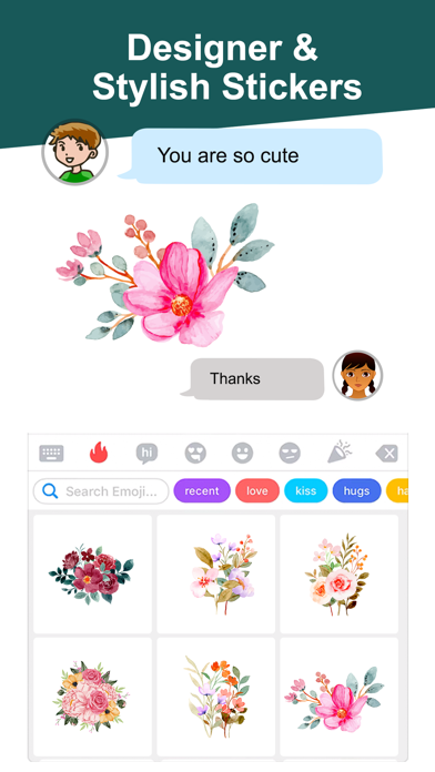 Watercolor Bouquets Stickers Screenshot