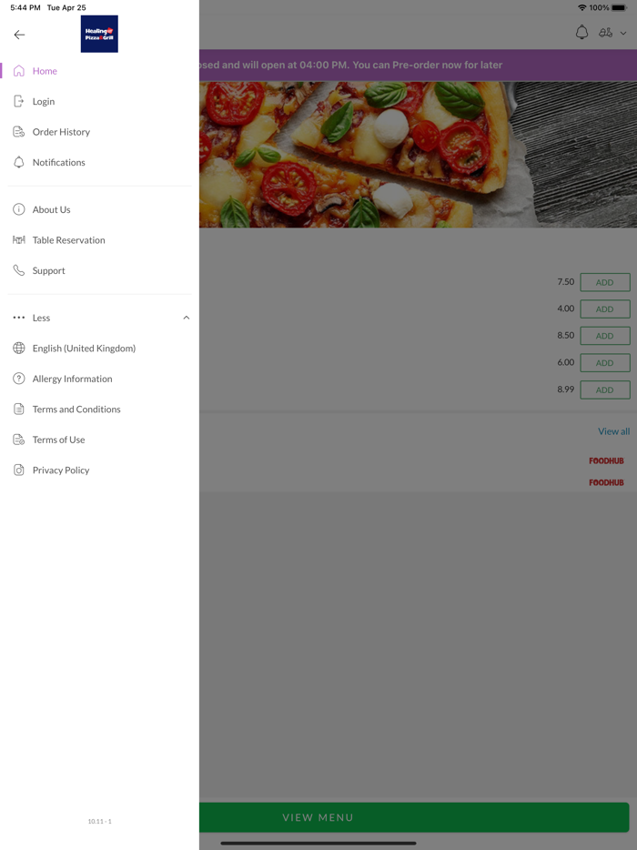Healing Pizza and Grill