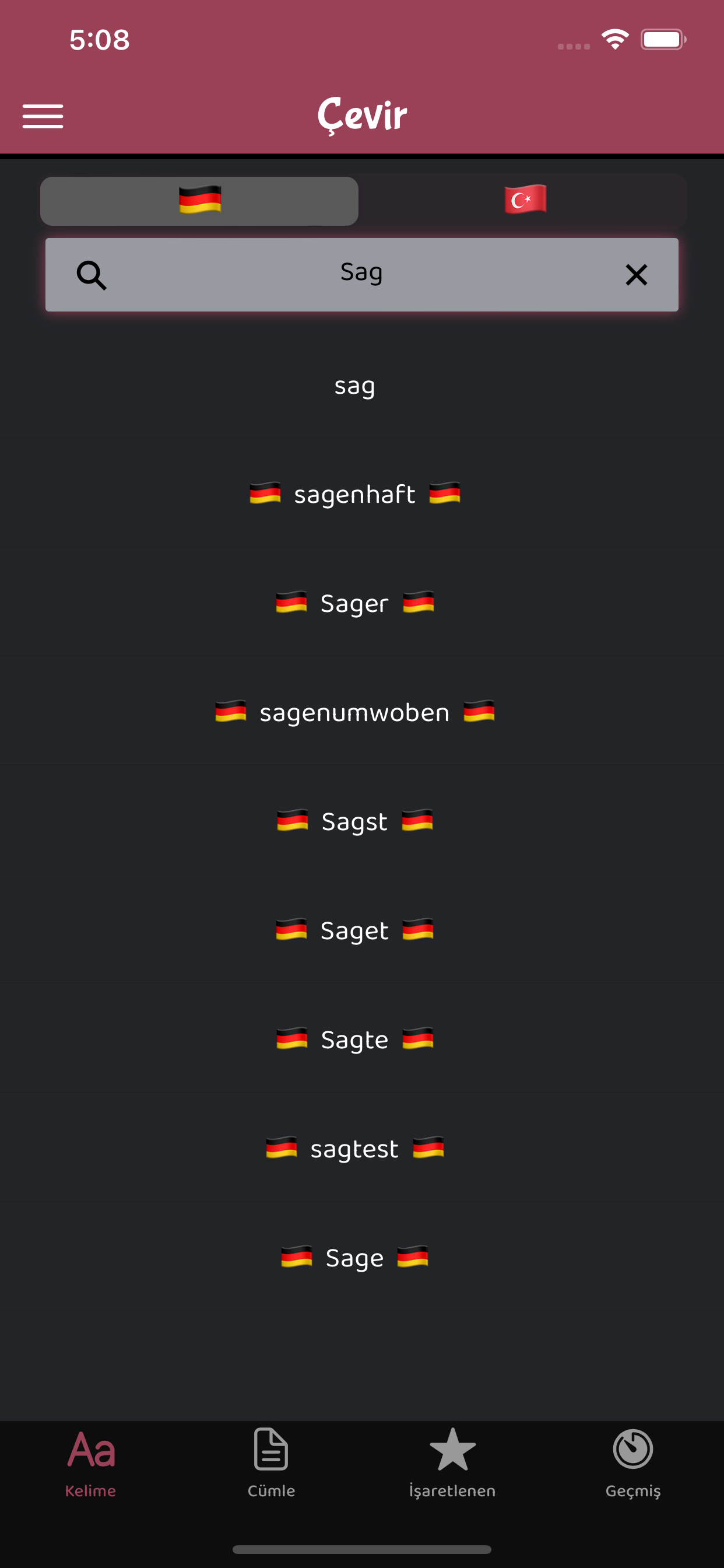 Almanca Türkçe