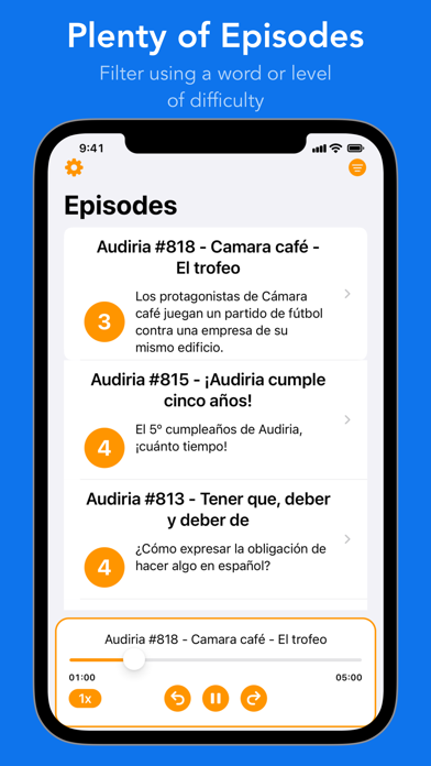 Spanish Podcasts from Audiria Screenshot