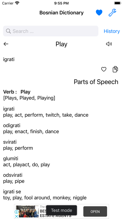 Smart Bosnian Dictionary Screenshot