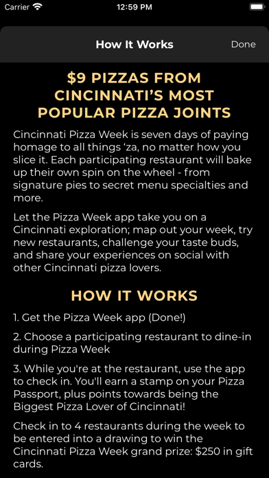 Cincinnati Pizza Week Screenshot