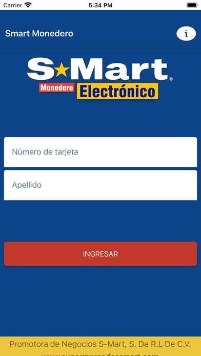 Monedero Electrónico S-Mart. Screenshot