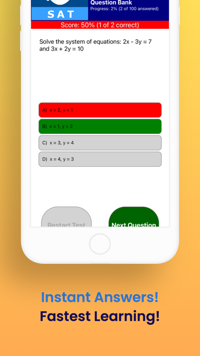 SAT Practice Exam Screenshot