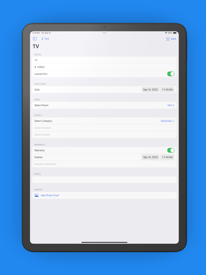 Belongings - Home Inventory
