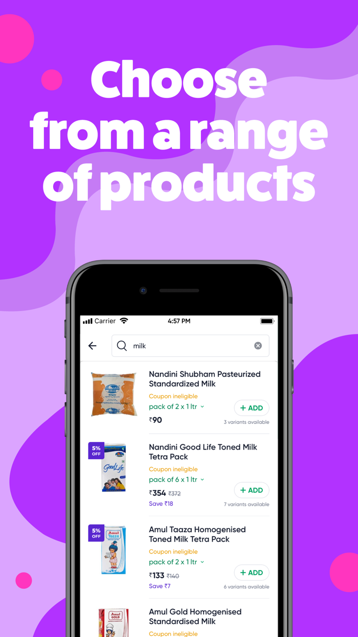 Dunzo Grocery Delivery App