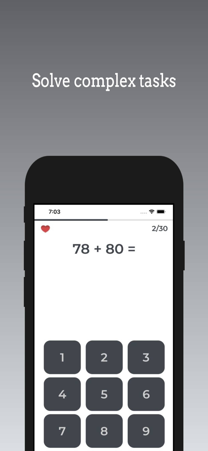 Brain training - mathematics